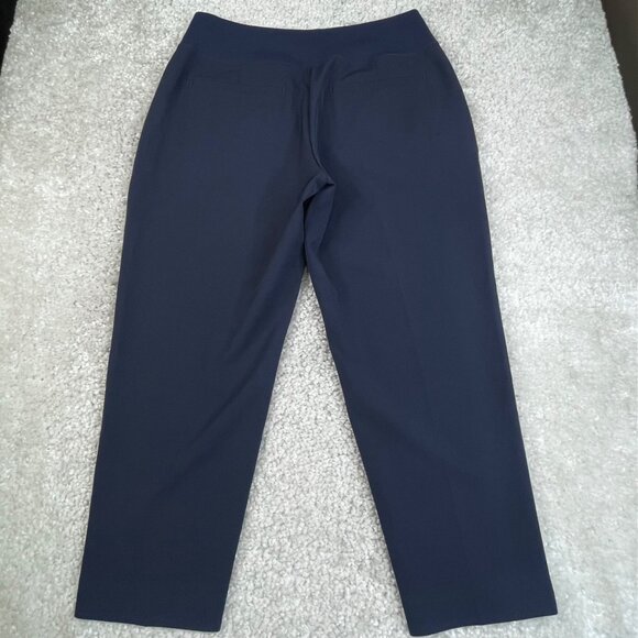 Athleta Endless High Rise Trouser Pant Navy Blue Womens 12 Petite - Picture 3 of 10